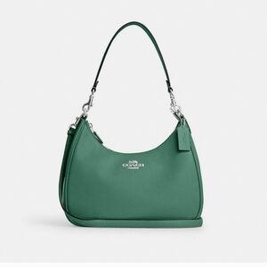 NWT!🍀🍀 Coach Teri Hobo Bag in Silver/Bright Green!!! 💚Style# CJ517🍀🍀🍀🍀🍀